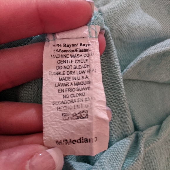 Sky blue/off mint maxi skirt - Picture 4 of 5